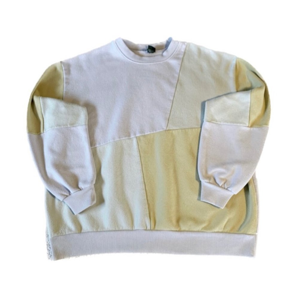 Wild Fable Colorblock Crewneck Sweatshirt (Blue and Green) Size Large